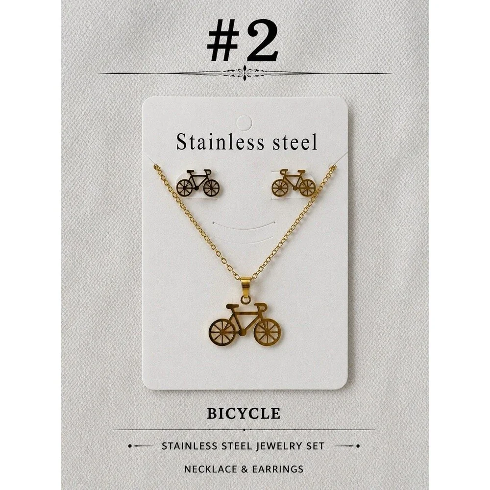stainless steel necklace women setUnit Selections Número 5x11$